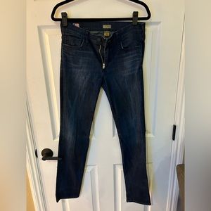 EUC True Religion Victoria Mid Rise Skinny Size 30 Denim Distressed Whiskering